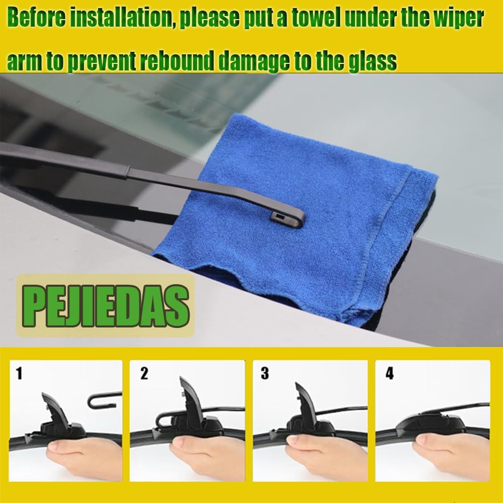 OEM Quality Front Wiper Blades, Replacement for Ford F150 F-150 F250 F350 F-Series 2008-1999 Expedition 2006-1999 Explorer 2010-2005, OE Original Style (20 Inch + 20 Inch Front Wiper Blades)