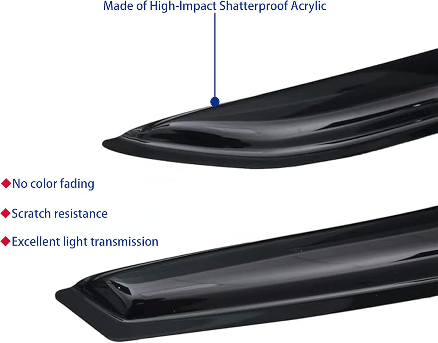 Window Visors Rain Guards fits 2011-2023 C-hrysler 300, Out-Channel Window Wind Deflectors Vent Shades Accessories, Dark Smoke 4 Pcs,2012 2013 2014 2015 2016 2017 2018 2019 2020 2021 2022