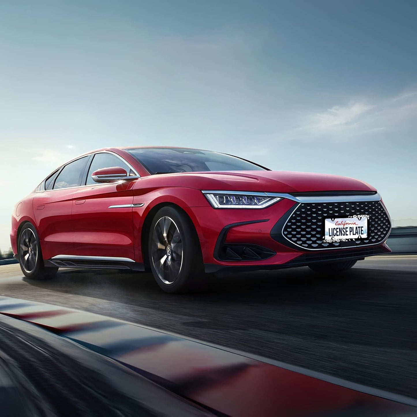 Black White Cherry Blossoms License Plate Frame Floral Flowers License Plate Stainless Steel Parts Colorful License Plate Decorative with Screws Size 12.3" x 6.3" Men Women