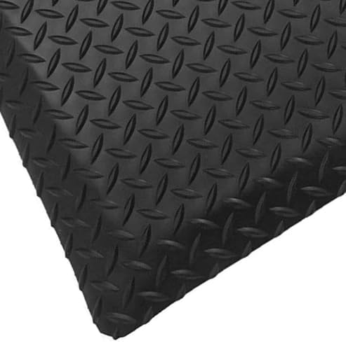 Rhino Mats, American Classic Diamond Anti-Fatigue Mats, Industrial Ergonomic Comfort Standing Mat for Work, Home, Garage, Office, Kitchen or Anywhere (Black 1" Thick, 3 FT. x 20 FT.)