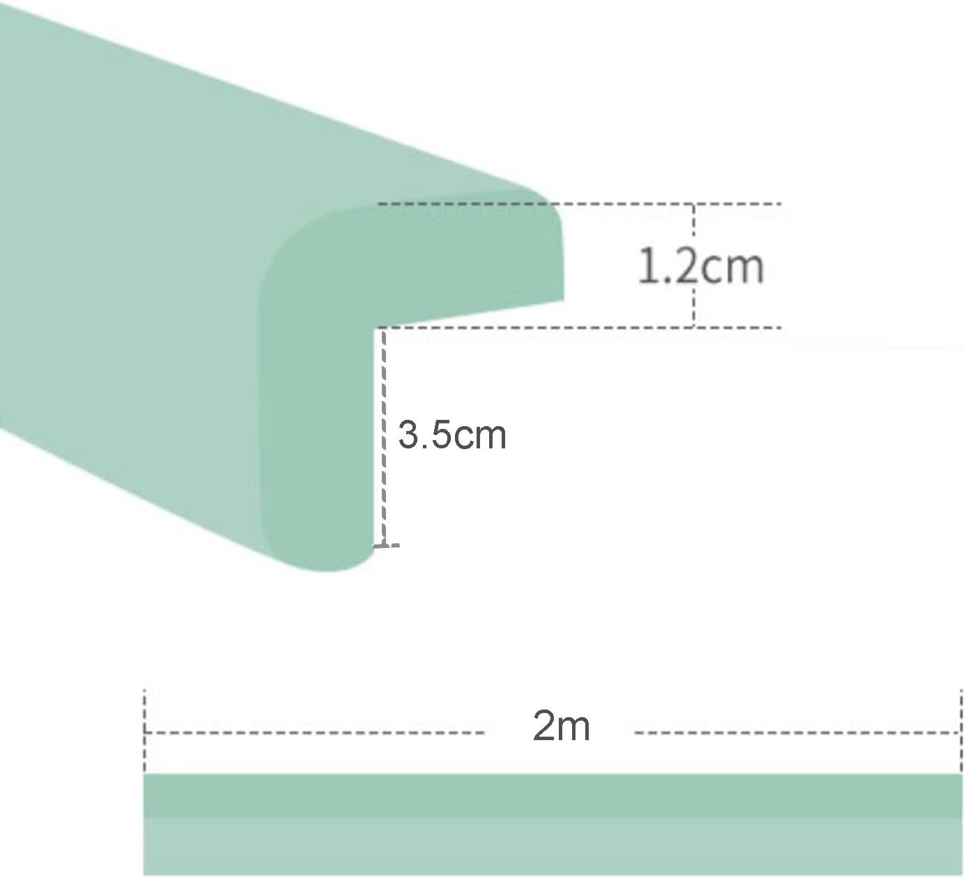 XPLKQXE Sharp Edge Safety Corner Edge Foam Padding, Edge Guards Bumpers Adhesive, Edge Corner Protector Guards for Table Edges & Sharp Corners(Pink,1pcs)