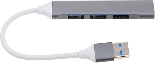 POPETPOP USB Hub Multiport Expander for Laptop and Desktop 4-Port USB 3.0 Hub with Data Transfer Dark Gray for Gaming Accessories and Travel Use