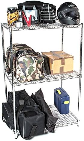 Omega 24" Deep x 54" Wide x 86" High 3 Tier Chrome Starter Shelving Unit
