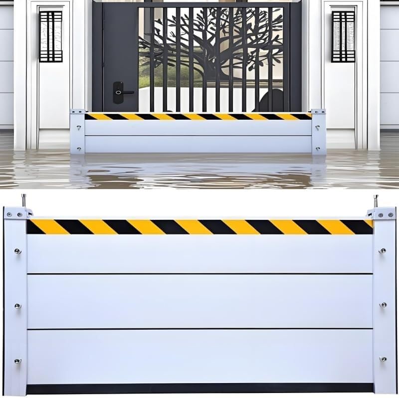 Flood Barriers for Home Exterior,Aluminum Alloy Outdoor Garage Doors Water Barriers for Flooding(H55Inch,L3.5FT)