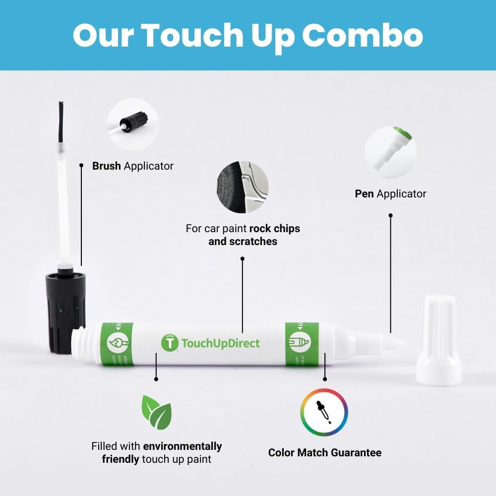 TouchUpDirect 040 Super White Compatible with Toyota Exact Match Touch Up Paint Combo - Preferred Kit