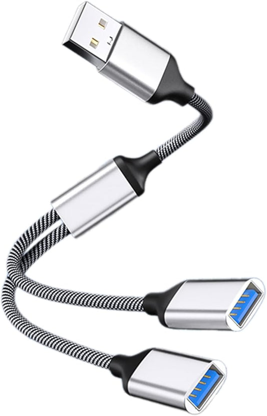 USB Extension Cable Power Splitter Male to Female Adapter Port Extender Hub Data Charger Power Split Adapter USB Hub for Car
