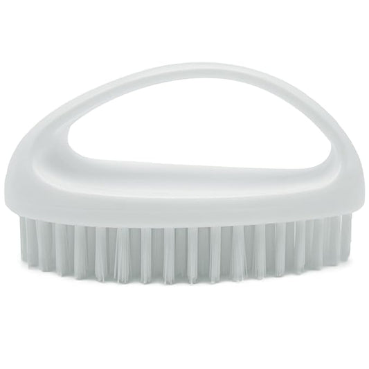 GKETN Hand and Nail Brush for Cleaning Fingernails Fingers Nylon Firm Stiff Bristles Heavy Duty Scrub Clean Brushes for Mechanics Gardeners, White, 1PC