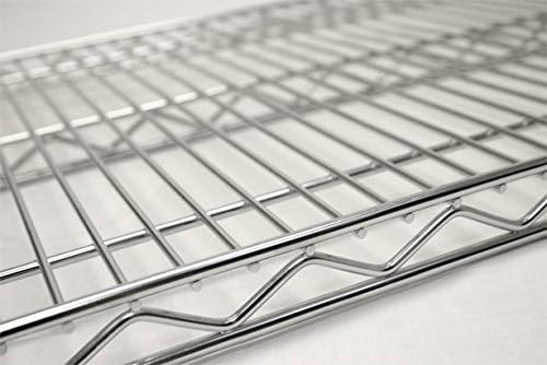 Omega 18" Deep x 30" Wide x 86" High 3 Tier Chrome Starter Shelving Unit
