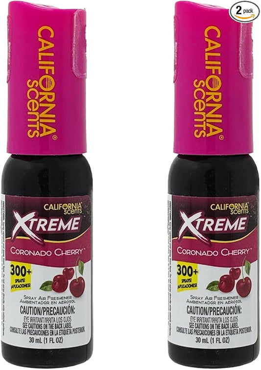 California Scents Xtreme 1 oz. Spray Air Freshener, Coronado Cherry, 2 Packs