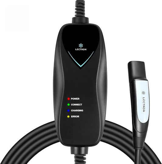 Lectron Level 1 Tesla Charger - 120V, 15 Amp, NEMA 5-15 Plug, 16 ft Extension Cord - Portable Electric Car Charger for Tesla - Compatible with All Tesla Models X/Y/3/S/Cybertruck