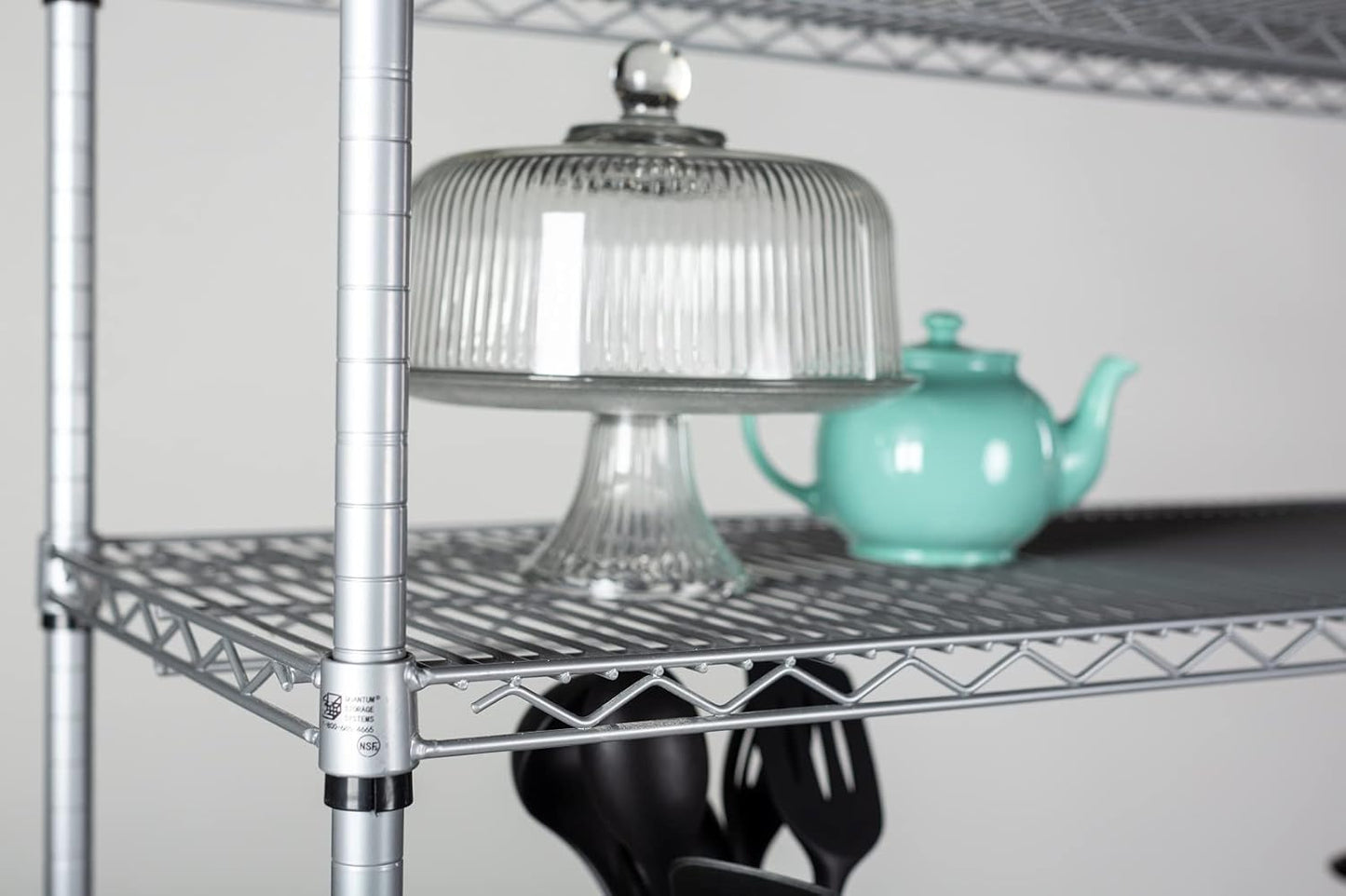 Omega 21" Deep x 36" Wide x 63" High 3 Tier Gray Starter Shelving Unit