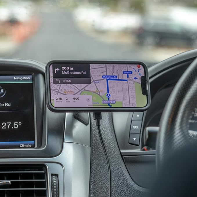 Quad Lock Adhesive Dashboard/Console Car Phone Holder Kit with MAG Wireless Charging Head V2 and MAG Phone Case for iPhone 17 Pro