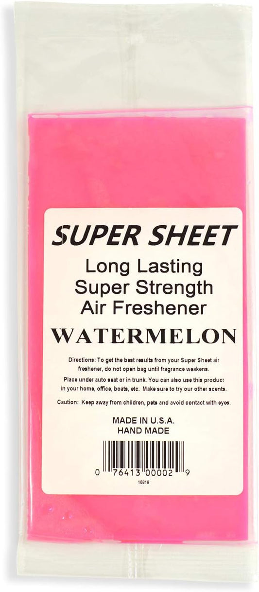 Super Sheet Small (7.5"x3.75") Under Seat Car Air Freshener (Watermelon)