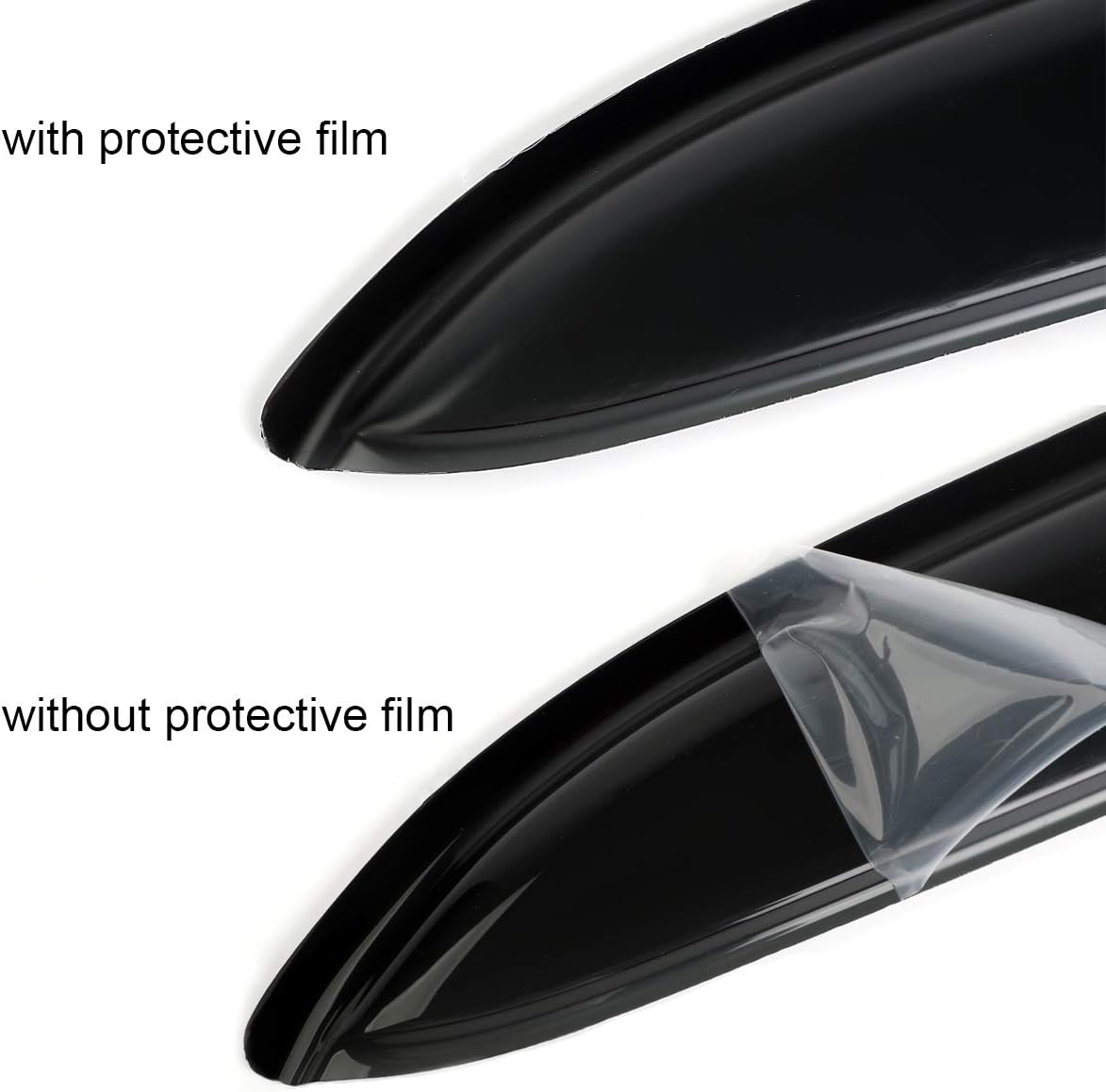 Side Window Shade Vent Deflector,4pcs Dark Smoke Nice Wind Visors fit for 2004-2012 Chevy Colorado/GMC Canyon Crew Cab,Outside Mount Tape-On Shade Sun Rain Guards Set 94133