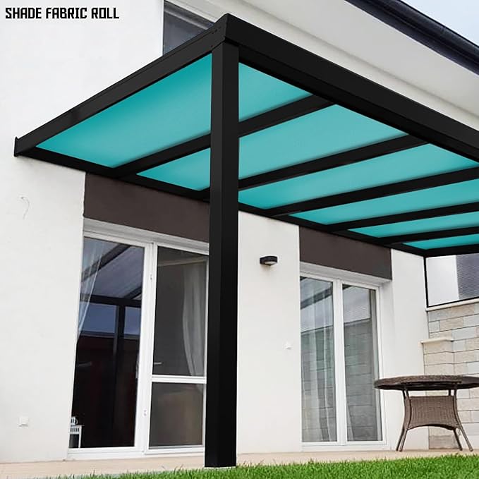 TANG Sun Shade Fabric Roll 8'x83' Shade Cloth for Garden Turquoise Green HDPE Mesh Shading Pergola Cover Replacement Canopy, 95% Blockage Sunshades for Outdoor Patio Backyard Plant