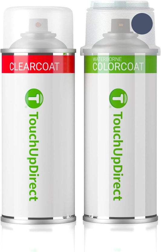 TouchUpDirect 8W2 Cavalry Blue Compatible with Toyota Exact Match Touch Up Paint Aerosol - Essential Kit