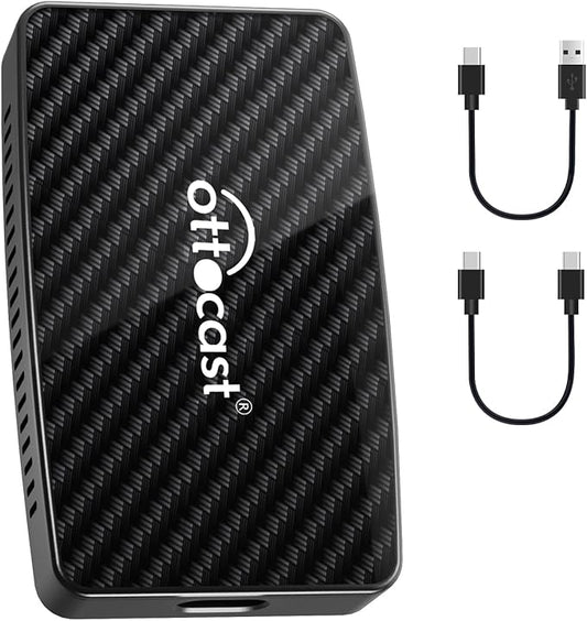 OTTOCAST Play2Video Pro- Wireless CarPlay Android Auto Adapter Built-in 4 Video Apps, Magic CarPlay Car Video AI Box Support Netflix, YouTube, IPTV, Prime Video, Spotify for Wired CarPlay Cars