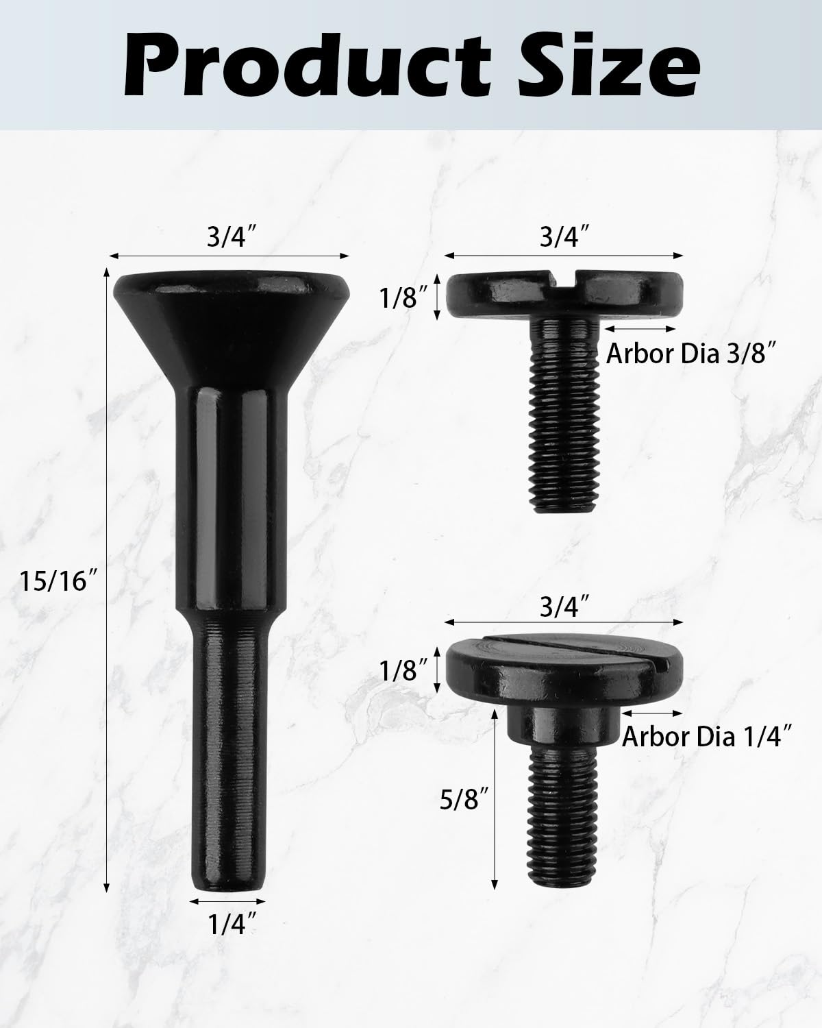 Cut Off Wheel Mounting Mandrel Holder 3/8" & 1/4" Arbor Hole, 4 Pack Cut-Off Wheel for Die Grinder Accessories Drill Bits Tool