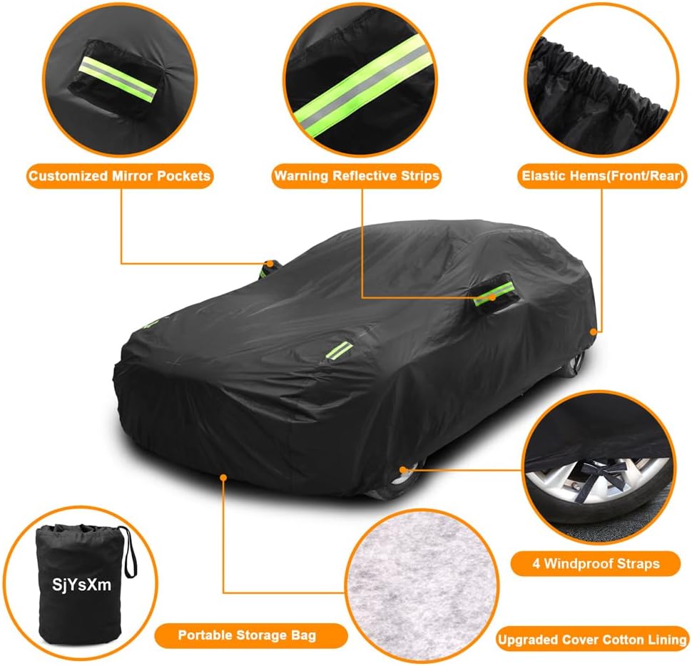 Custom Car Cover Compatible with Mazda MX-5 Miata/RF ND NC NB NA 1989-2025, Waterproof All Weather Car Covers with Cotton Lining for MX-5 MK1 MK2 MK3 MK4, Rain Snow Sun UV Cover for Outdoor