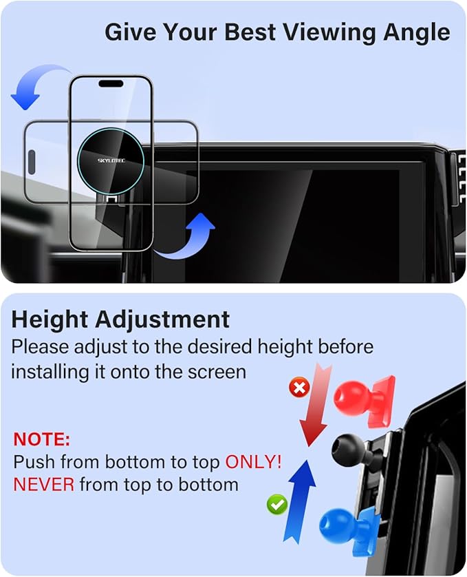 SKYLOTEC Phone Mount for Honda CR-V CRV 2017-2022 Accessories 5/7-Inch Screen Fixed Clip, Car Magnetic Phone Holder Compatible with MagSafe, Magnets Fast Wireless Charger CR V Cell Phone Holder