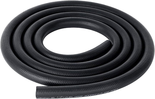 LokoCar Rubber Fuel Hose Line Push Lock 1/2" ID SAE 30R7 NBR 10ft 300PSI Black