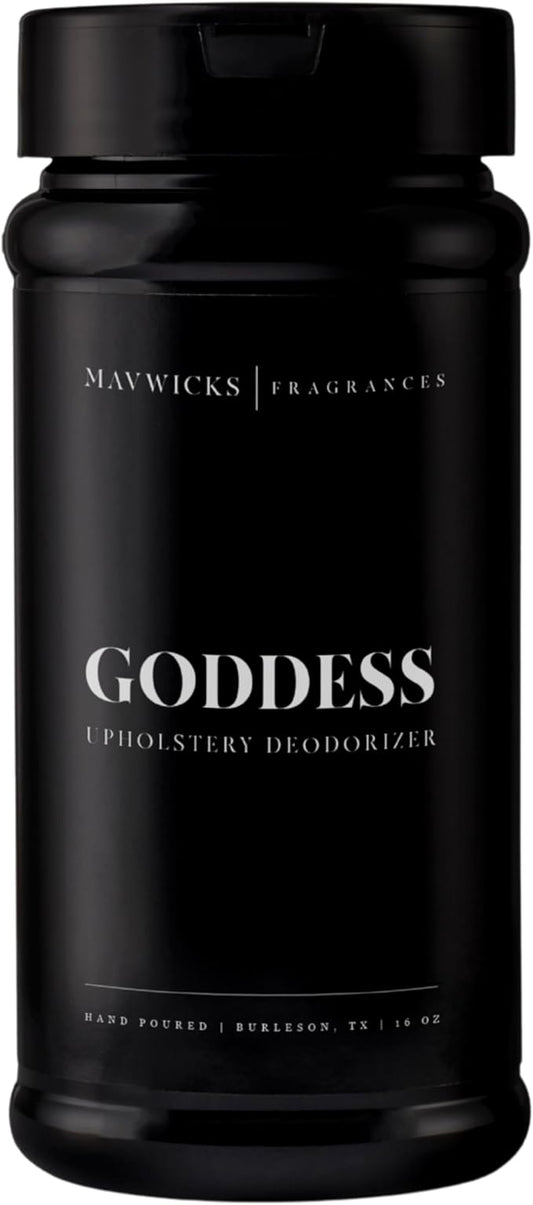 Mavwicks Fragrances - Upholstery Deodorizer (Goddess) 16 Oz - Rug, Couch & Carpet Deodorizer - Vacuuming Powder, Pet Safe Carpet Freshener Powder - Odor Eliminator for Home