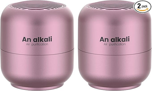 Fridge Deodorizer – 2 Pack Refrigerator Odor Eliminator, Lasts 10 Years, Chemical-Free Fresh Odor Eliminator Kit, More Effective Than Baking Soda, for Kitchen Appliances, Closet, Car, Pet Areas-Pink