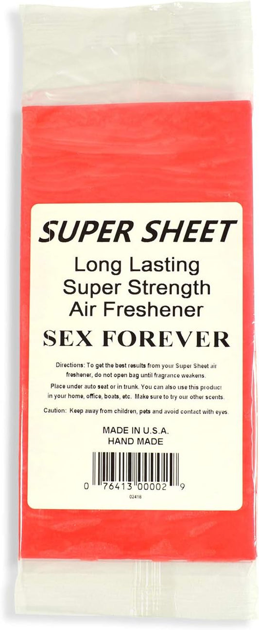 Super Sheet Small (7.5"x3.75") Under Seat Car Air Freshener (Sex Forever)