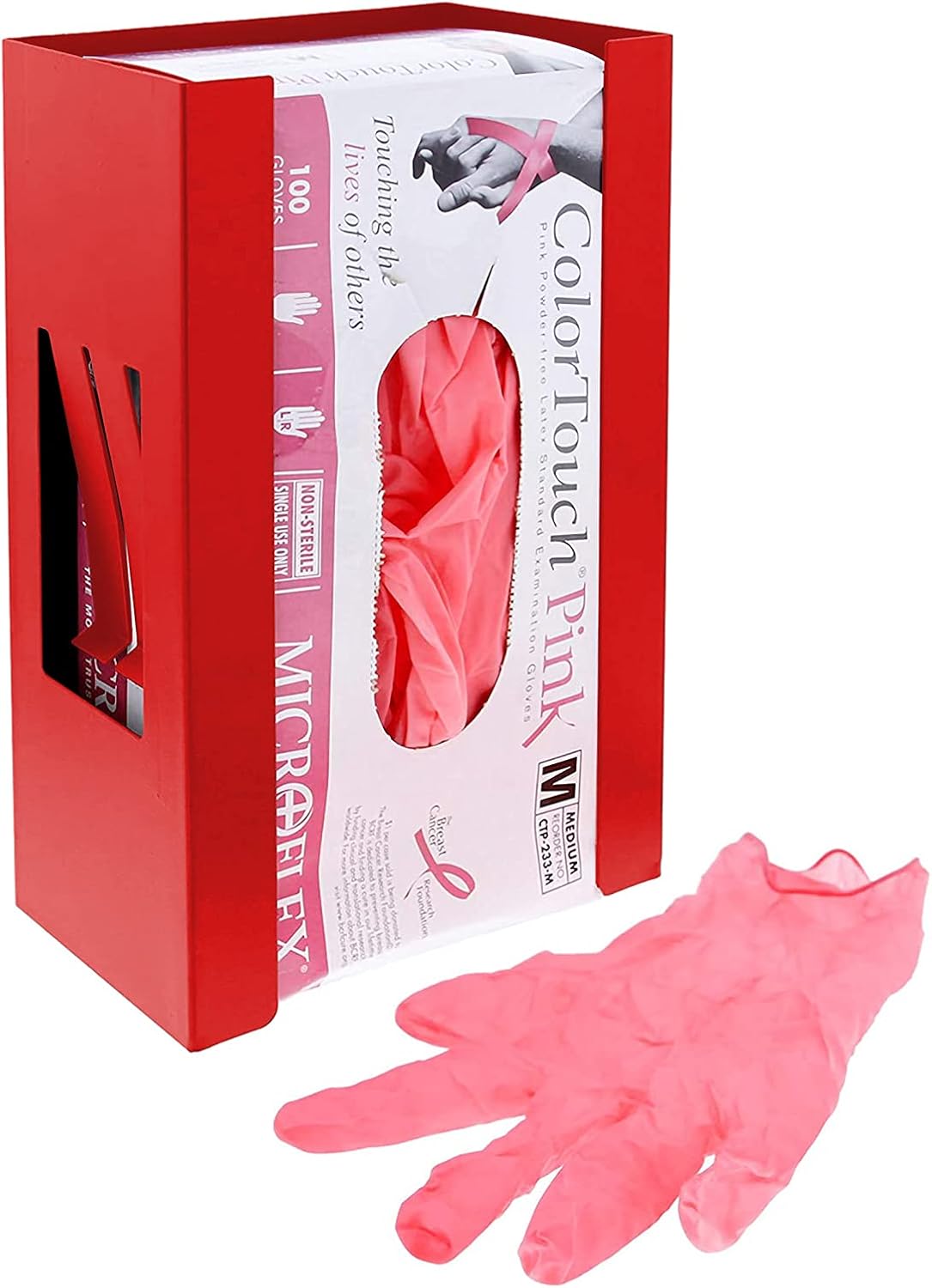 EMENTOL Magnetic Glove/Tissue Dispenser Holder, Red Glove Dispenser Wall Mount, Mount onto Tool Box or in Workshops