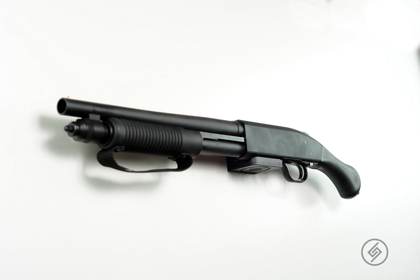 Spartan Mount Compatible with Mossberg 88, 500, 590 Shotgun Display Storage Organization System | Unique Low Profile Design | Gun Safe Wall Room Mounting Solution (410-Gauge, Barrel Points Left)