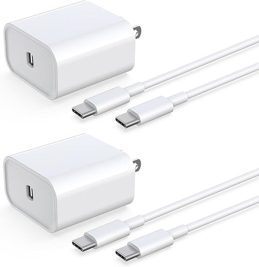 iPhone 17 16 15 Charger Fast Charging [2Pack] 33W Type-c Wall Charger Fast Charger Block with 6FT USB C to USB-C Cable for iPhone 17/17 Air/17 Pro Max/16/16 Plus/16 Pro Max/15 Pro Max/iPad Pro