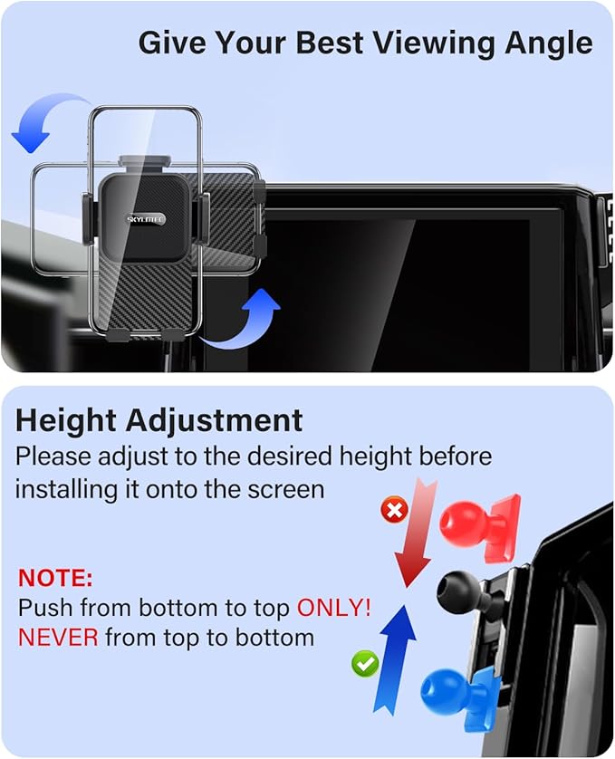 SKYLOTEC Car Phone Holder for Chevrolet Chevy Tahoe/Suburban/GMC Yukon 2021 2022 2023 2024 Accessories 10.2-inch Screen Fixed Clip, Automobile Cradles Phone Mount, Cell Phone Base Not Block Air Vent