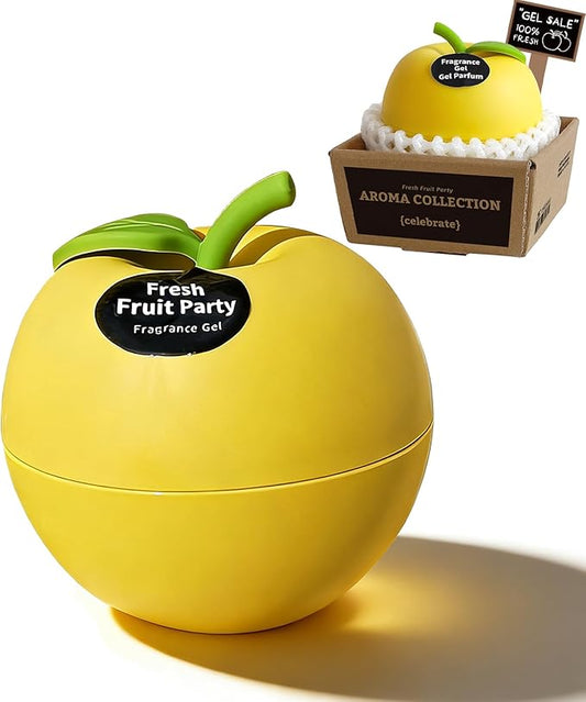 Banami Yellow Apple Air Freshener Gel, Decorative Odor Eliminator for Home, Car, RV, Bathroom, Pet Areas (Apple)