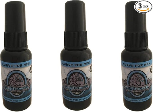 BluntPower (Curve For Men, 3 Pack) Concentrated Air Freshener - Premium Oil Based Air Freshener Spray For Home and Car - Long-Lasting Bathroom Spray, Car Freshener, & Odor Eliminator Spray