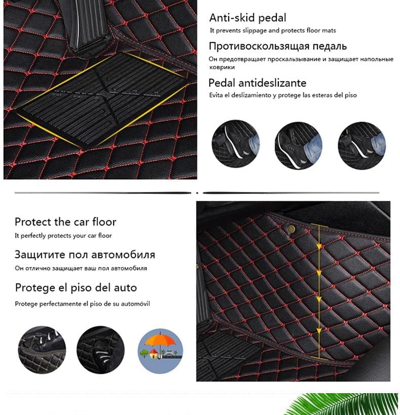 Custom Car Floor Mat Compatible with BMW Mercedes-Benz Toyota Cadillac Lexus Honda Infiniti Nissan Hyundai Kia Audi All Models Cars Sedans SUVs Automotive Mats (Beige Stripe)