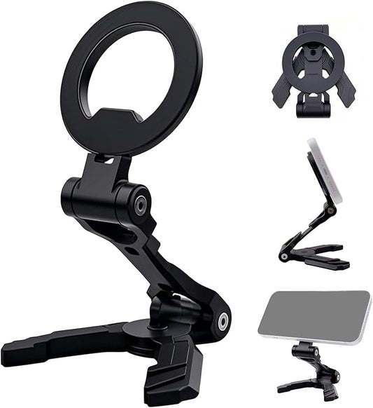Magnetic Tripod Mount Adapter with 1/4" Threads & Multi-Angle Arri Holes, MagSafe Compatible Stand for iPhone 16 Pro Max, 15 Plus, 14, 13, 12 Mini - ME60 (MT-60)