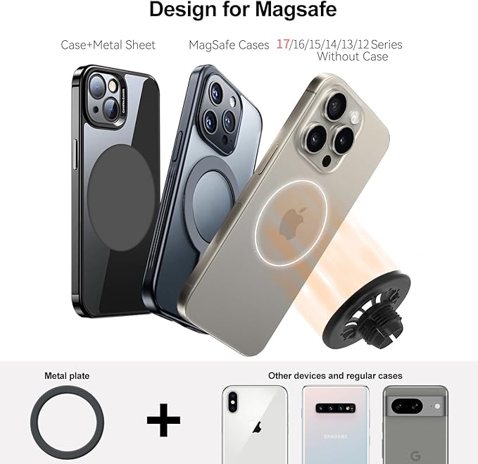 Tacoma Phone Mount for Magsafe, Exclusive Fit for Toyota Tacoma 2016-2023, for iPhone 17/16/15/14/13/12/Mini Series, Air Vent Toyota Tacoma Accessories