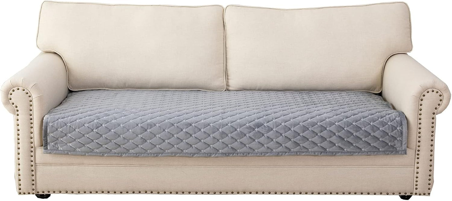 Eismodra Couch Cover,Sectional Couch Covers,Sofa Covers for 3 Cushion Couch,Anti-Slip Sofa Slipcovers for Dogs Cats Kids Loveseat Recliner L Shaped Armrest Backrest,Light Gray 36''x94''(Only 1 Piece)