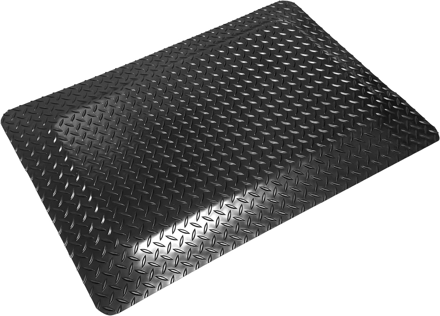 Rhino Mats, American Classic Diamond Anti-Fatigue Mats, Industrial Ergonomic Comfort Standing Mat for Work, Home, Garage, Office, Kitchen or Anywhere (Black 1" Thick, 3 FT. x 4 FT.)