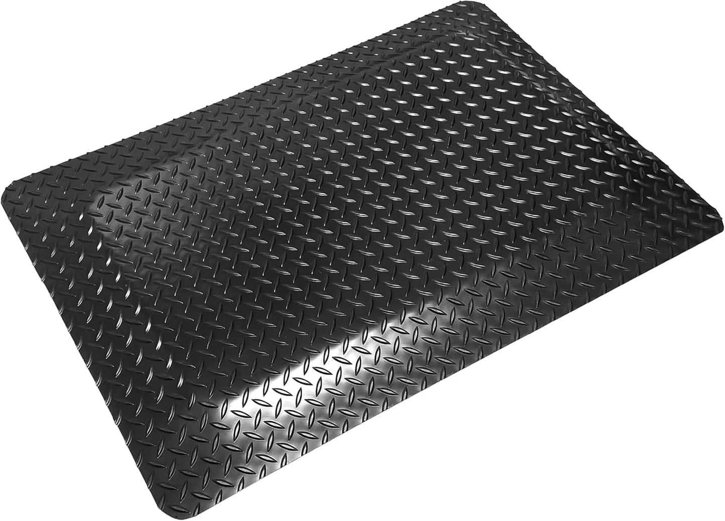 Rhino Mats, American Classic Diamond Anti-Fatigue Mats, Industrial Ergonomic Comfort Standing Mat for Work, Home, Garage, Office, Kitchen or Anywhere (Black 1" Thick, 3 FT. x 17 FT.)