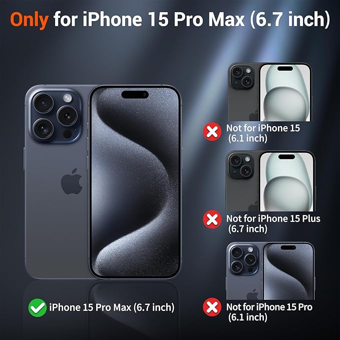 SUPFINE Magnetic for iPhone 15 Pro Max Case (Compatible with MagSafe) (Military Grade Drop Protection) Slim Translucent Matte Shockproof with Anti-Fingerprint Phone Case,Hot Pink