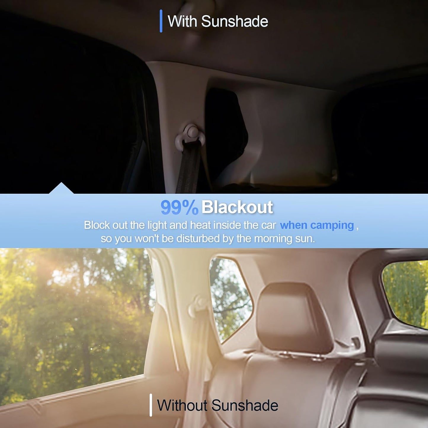8pcs Car Window Shades for Honda Civic 2016-2021 Accessories,Windshield Side Rear Full Sunshade,Sun Visor UV Blocking, Privacy Protection and Blackout for Camping Outdoor