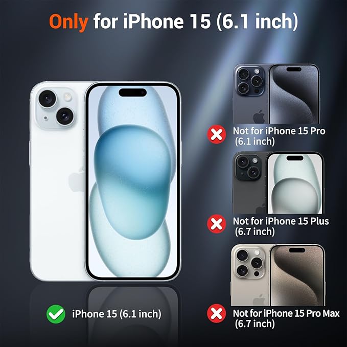 SUPFINE Magnetic for iPhone 15 Case (Compatible with MagSafe) (Military Grade Drop Protection) Slim Translucent Matte Shockproof with Anti-Fingerprint Phone Case,Antique White