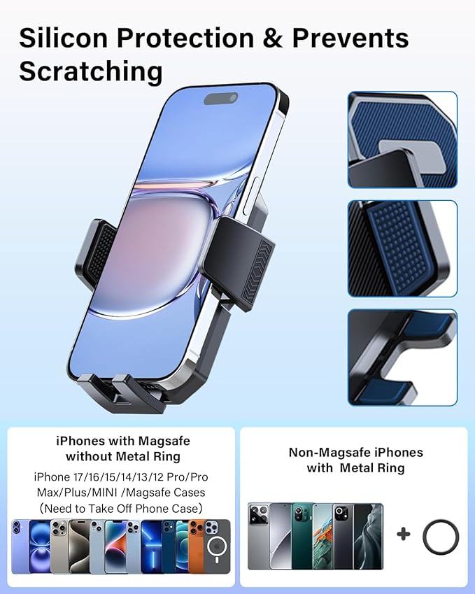 PZK Car Phone Mount for 2021-2024 Chevy Chevrolet Tahoe/Suburban/GMC Yukon/GMC Yuhon XL LT/Z71/RST/High Country Accessories 10.2-inch Screen Auto Lock Car Phone Holder Not Affect Vent