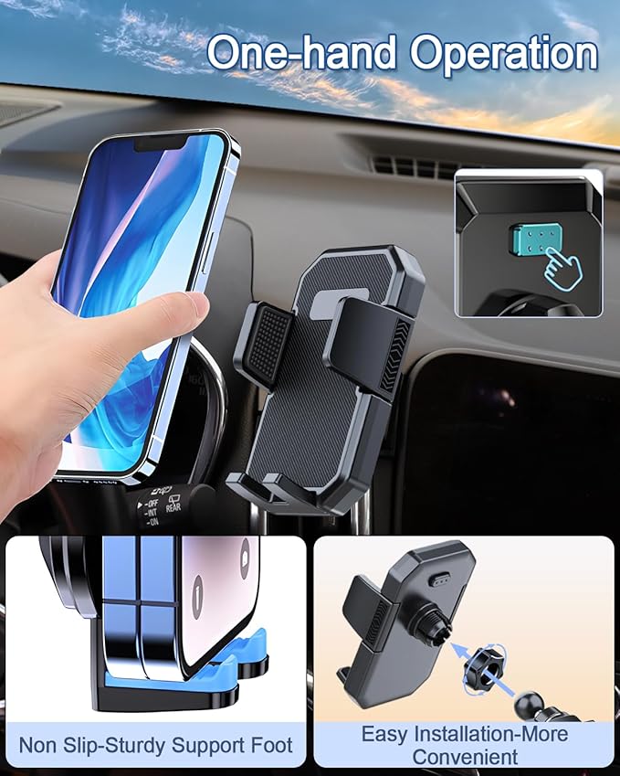 PZK Car Phone Mount for Mazda CX-30 CX30 2019-2022 2023 2024 2025 Accessories Custom Air Vent Auto Lock Car Phone Holder Hands Free 360° Rotation Cell Phone Automobile Cradles for iPhone Samsung