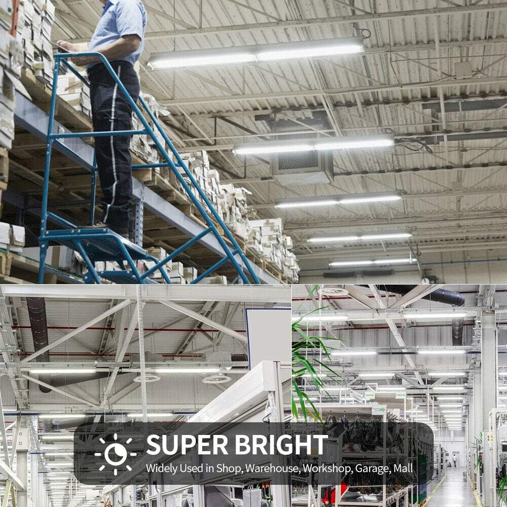(20-Pack)4FT LED Shop Light Fixture, 72W 6000K Cold White 9500LM Super Bright T8 Integrated LED Tube, 4 Rows Linkable Shop Lights, T8 LED Tube Lights, 4 LED shop lights for garage 4 foot with plug