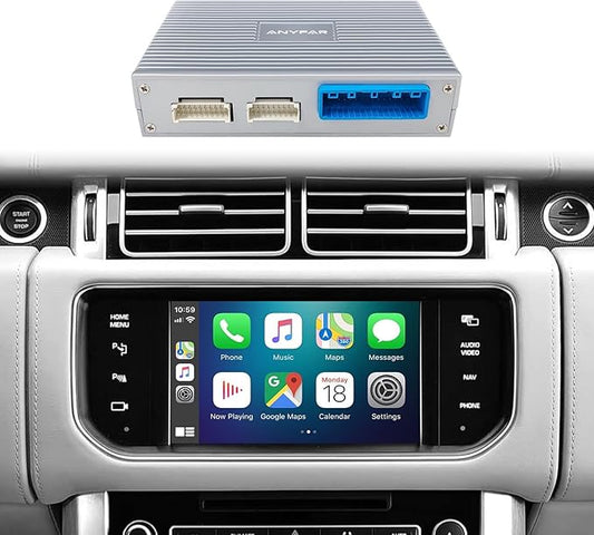 Wireless CarPlay Android Auto Adapter Decoder Retrofit Kit Fits Land Rover & Jaguar 2011-2017 with Bosch Headunit 8" Screen, Supports Mirror Link/Airplay/Backup Camera/USB Drive/Navigation