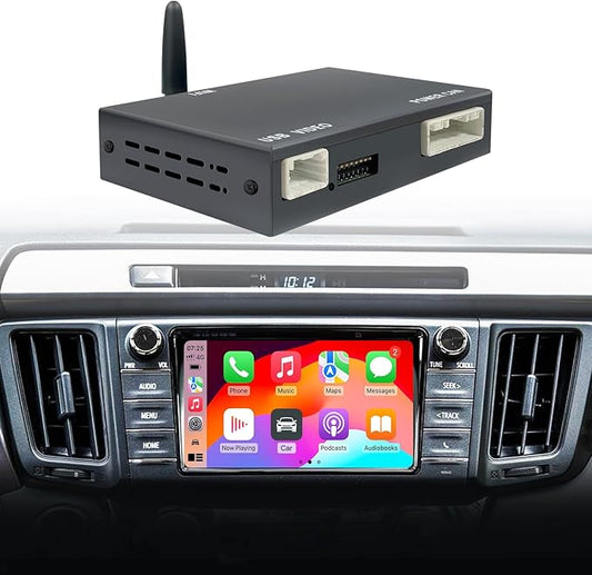 Geloo Wireless Carplay Android Auto Adapter Retrofit Kit Decoder for Toyota withTouch2 & Entune 2.0 System 2014-2019, Fit for RAV4/Corolla/Tacoma/Tundra/Highlander/Verso/Avalon/Sienna/Priu