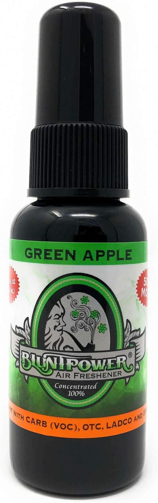 BluntPower Green Apple Concentrated Air Freshener for Room and Car - Oil-Based Diffuser Spray Bottle - Long-Lasting Bathroom, Car Freshener & Odor Eliminator (1 Pack)