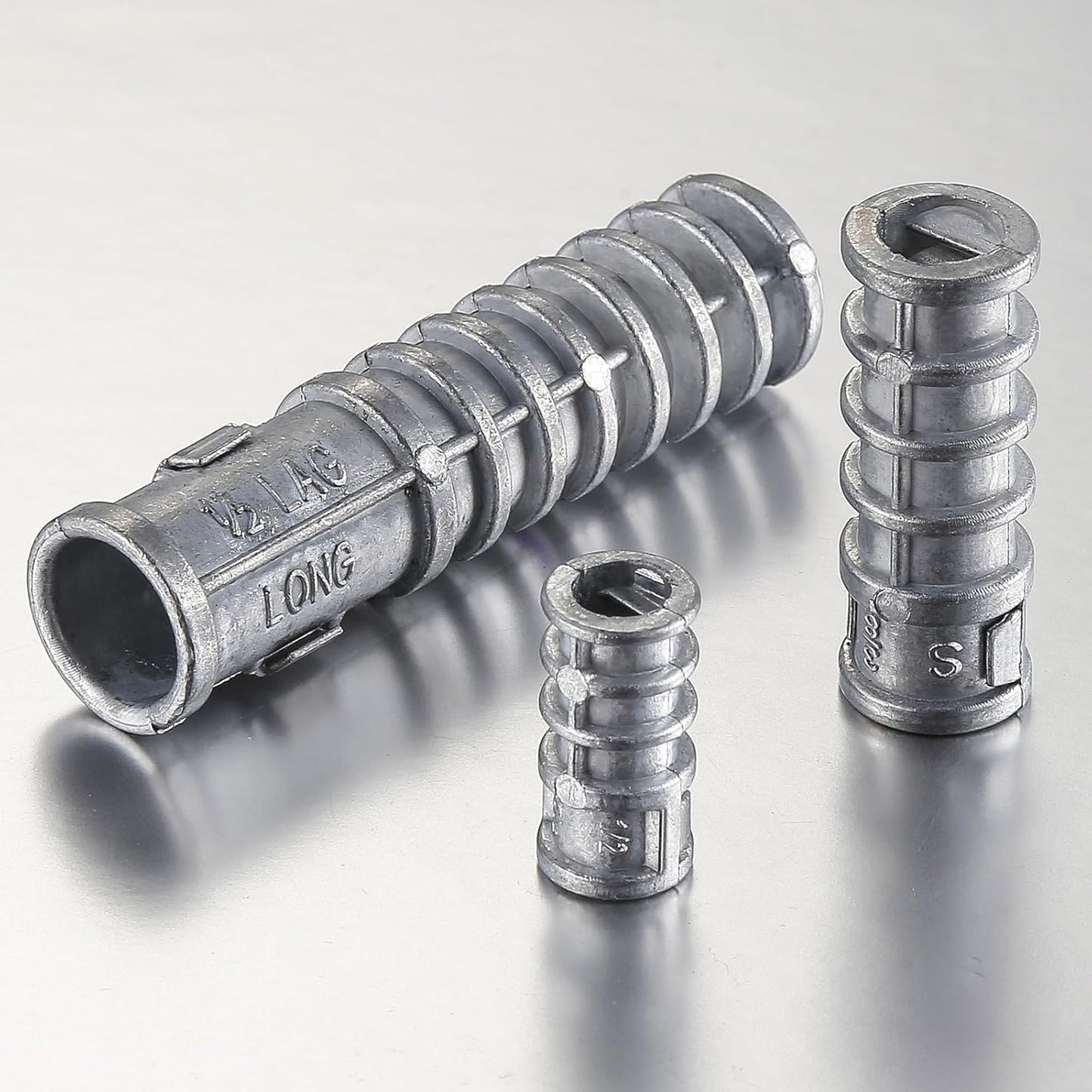 Wensilon(50pcs) 3/8 * 1-3/4 Lag Shield Anchor Long Zinc Alloy Bolts Concrete Anchors, Zinc Alloy Masonry Anchors Hole
